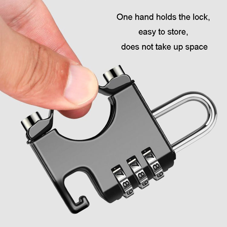 Motorcycle Helmet Anti-Theft Lock Fixed Helmet Combination Padlock, Color: Silver - Theft Protection by PMC TechLife | Online Shopping South Africa | PMC TechLife