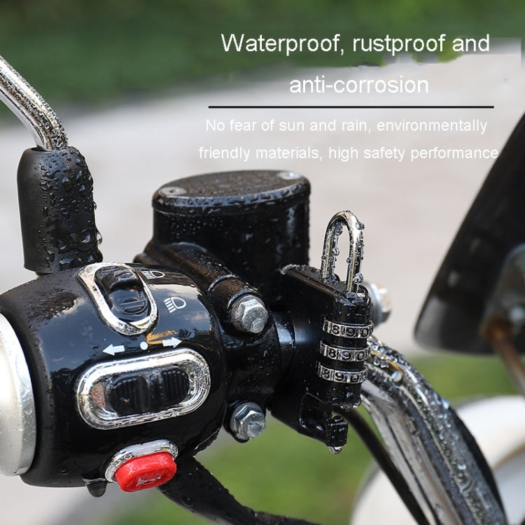 Motorcycle Helmet Anti-Theft Lock Fixed Helmet Combination Padlock, Color: Silver - Theft Protection by PMC TechLife | Online Shopping South Africa | PMC TechLife
