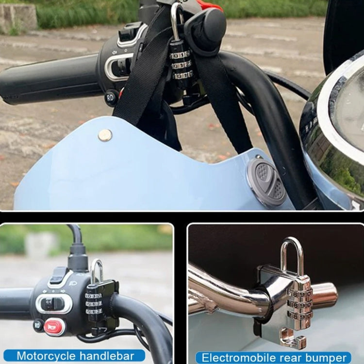 Motorcycle Helmet Anti-Theft Lock Fixed Helmet Combination Padlock, Color: Silver - Theft Protection by PMC TechLife | Online Shopping South Africa | PMC TechLife