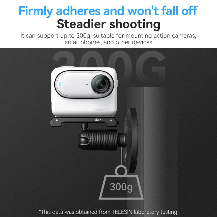 TELESIN Magnetic Base With 1/4 Inch Interface for DJI Pocket 3 / Insta360 Camera & Smart Phones Without Suction Cup Base - Mount & Holder by TELESIN | Online Shopping South Africa | PMC TechLife | Buy Now Pay Later Mobicred