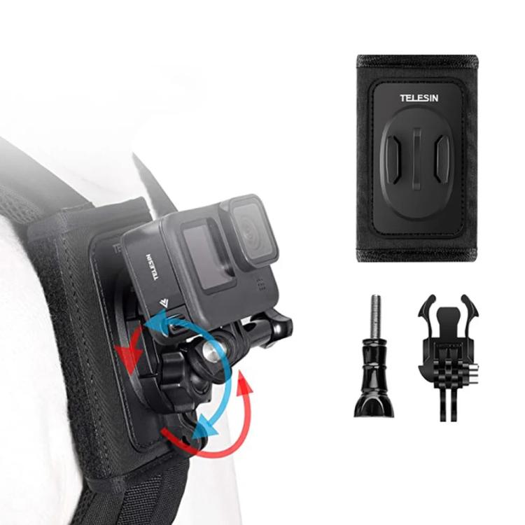 TELESIN Backpack Shoulder Strap Bracket Mount for GoPro Hero / Insta360 /  SJCAM / DJI Action Accessories, Spec: Set A - Backpack Clip by TELESIN | Online Shopping South Africa | PMC Jewellery | Buy Now Pay Later Mobicred