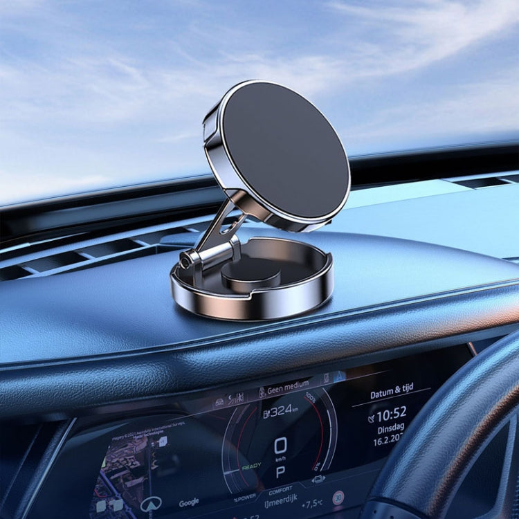Magnetic Car Phone Holder Automobile Rotatable Multifunctional Folding Stands(Black) - Universal Car Holders by PMC Jewellery | Online Shopping South Africa | PMC Jewellery | Buy Now Pay Later Mobicred