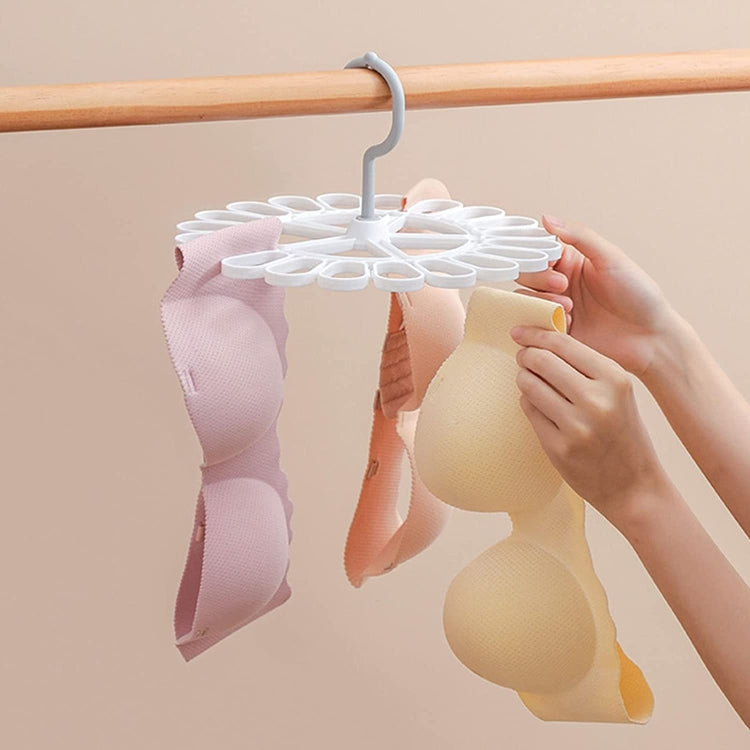 360 Degree Rotatable Sock Hanger With 20 Clips Round Laundry Drying Rack(White) - Shelf & Hooks by PMC TechLife | Online Shopping South Africa | PMC TechLife