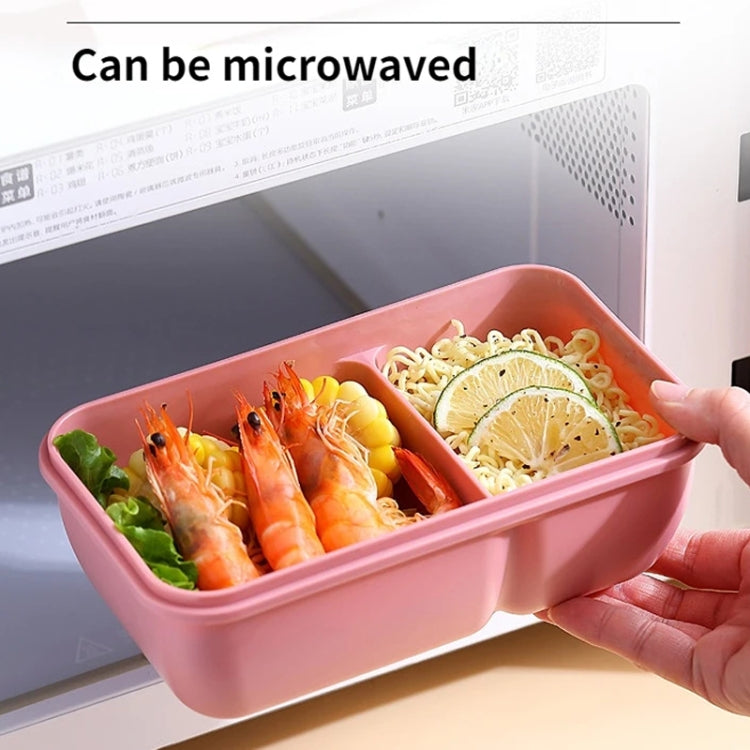 Square Microwaveable Lunch Box Hermetic Bento Box with Spoon Chopsticks(Blue) - Cutlery Sets by PMC TechLife | Online Shopping South Africa | PMC TechLife