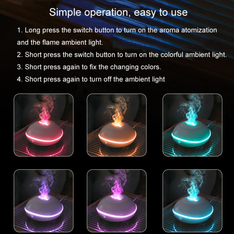 SD13 200ML Car USB Flame Aromatherapy Diffuser Home LED Night Light Silent Mist Humidifier(White) - free shipping - PMC TechLife - Order now!