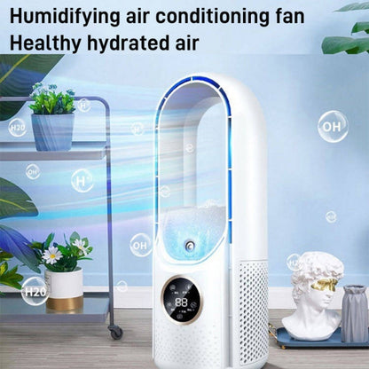 Desk Bladeless Humidification Electric Fan Six Gear Adjustable with LED Light Timing Function(Blue) - Electric Fans by PMC Jewellery | Online Shopping South Africa | PMC Jewellery | Buy Now Pay Later Mobicred