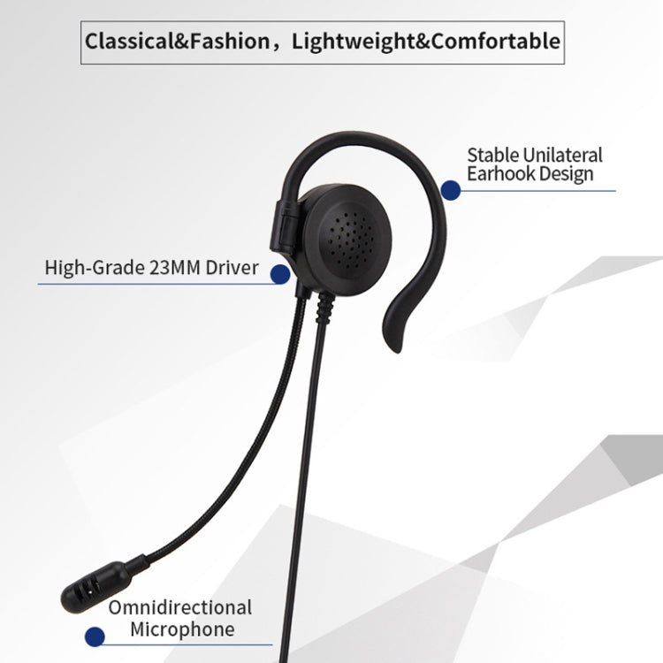 SOYTO SY227 Single-side Operator Ear Hook Headset Corded Computer Headset, Interfaces: Separation USB Wire Control - Microphones & Headsets by SOYTO | Online Shopping South Africa | PMC Jewellery