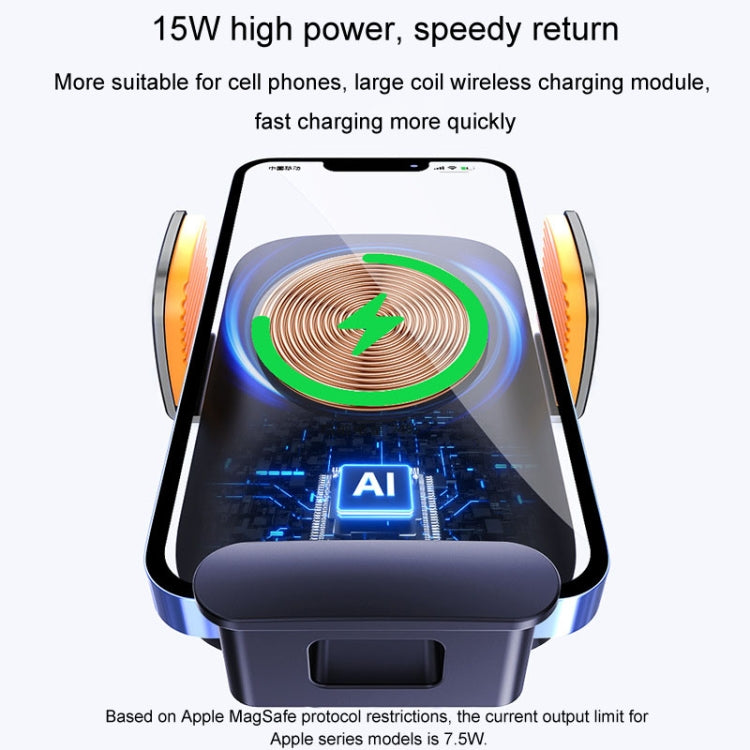 Smart Induction Wireless Charger Car Cell Phone Holder Solar Fast Charging Air Vent Navigation Stand(Universal) - Wireless Charging Bracket by PMC Jewellery | Online Shopping South Africa | PMC Jewellery | Buy Now Pay Later Mobicred