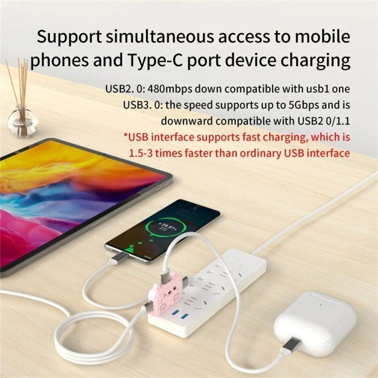 3 In 1 Type-C Docking Station USB Hub For iPad / Phone Docking Station, Port: 3C USB3.0+USB2.0 x 2 Pink - USB HUB by PMC Jewellery | Online Shopping South Africa | PMC Jewellery | Buy Now Pay Later Mobicred