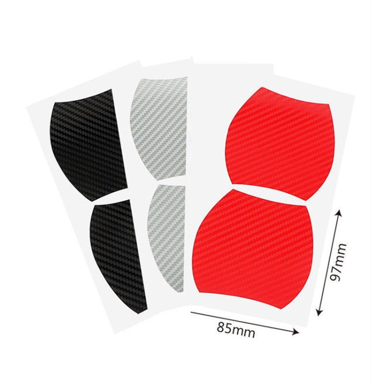 3 Sets Car Door Wrist Handle Protective Stickers Carbon Fiber Handle Protector(Black) - Decorative Sticker by PMC TechLife | Online Shopping South Africa | PMC TechLife