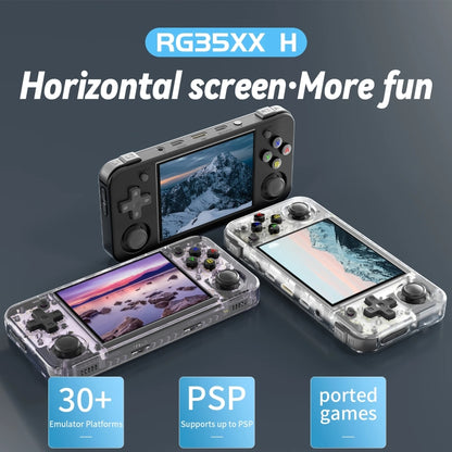 ANBERNIC RG35XX H Handheld Game Console 3.5 Inch IPS Screen Linux System 64GB(Transparent White) - Pocket Console by ANBERNIC | Online Shopping South Africa | PMC Jewellery