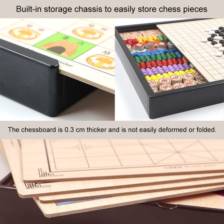 10 in 1 Wooden Multifunctional Parent-Child Interactive Children Educational Chessboard Toy Set - Table Games by PMC Jewellery | Online Shopping South Africa | PMC Jewellery | Buy Now Pay Later Mobicred