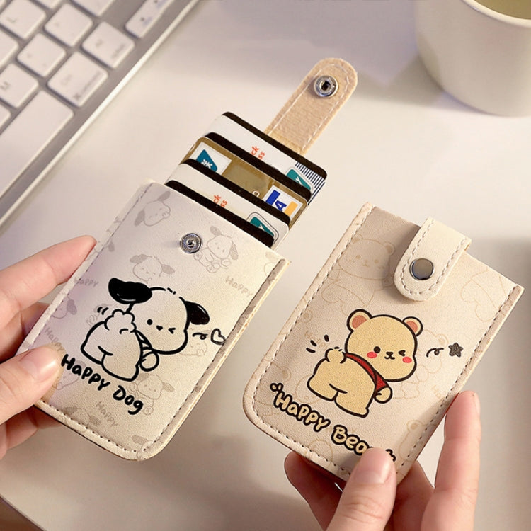 Pull-out Multi-card Slot ID Card Holder  Large Capacity Cartoon Card Bag, Color: Bear - Card & Passport Bags by PMC Jewellery | Online Shopping South Africa | PMC Jewellery