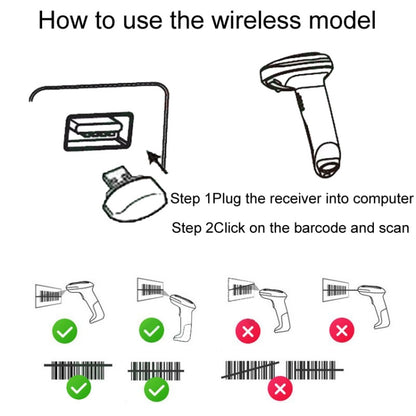 Supermarket Cashier Express Scanner Warehouse Handheld Barcode Scanning Device, Model: Wireless 2-Dimensional - Barcode Scanner by PMC Jewellery | Online Shopping South Africa | PMC Jewellery | Buy Now Pay Later Mobicred