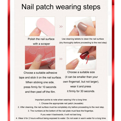 24pcs/box Handmade Nail Glitter Nail Jelly Glue Finished Patch, Color: BY1086(Wear Tool Bag) - Nail Stickers by PMC Jewellery | Online Shopping South Africa | PMC Jewellery | Buy Now Pay Later Mobicred