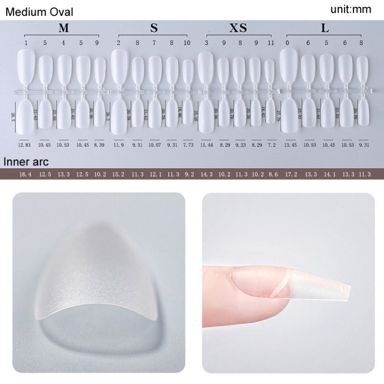 10pairs Of 100pcs/Box Frosted False Nails Artificial Tip, Shape: Short Trapezoid M - Nail Stickers by PMC Jewellery | Online Shopping South Africa | PMC Jewellery | Buy Now Pay Later Mobicred