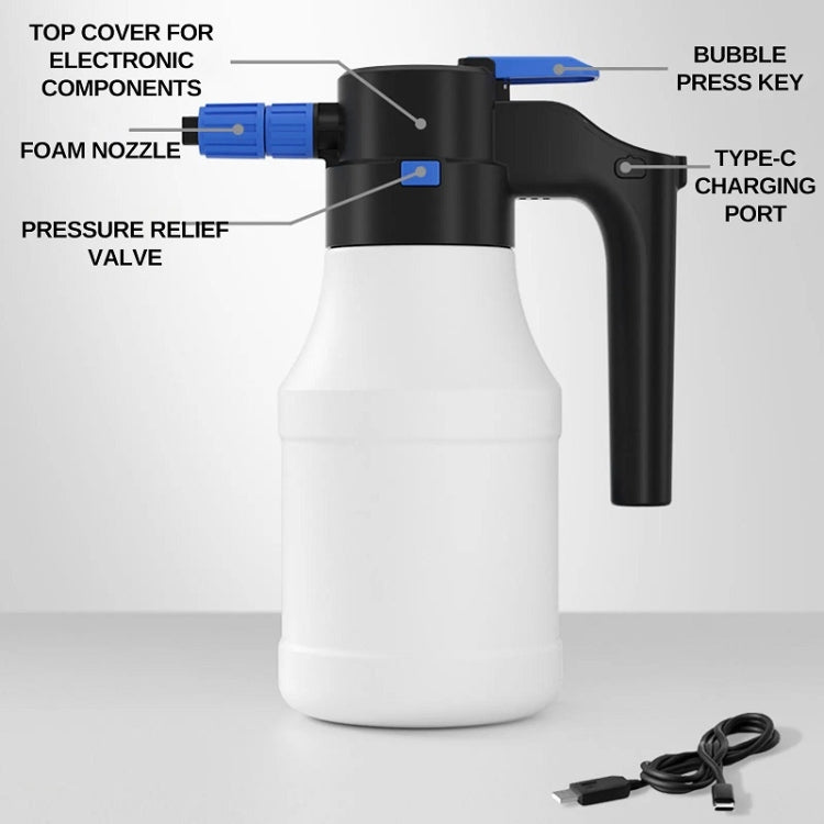 Wireless Electric Foam Watering Can Car Wash High Pressure PA Gardening Tools(1.5L) - Car washing supplies by PMC Jewellery | Online Shopping South Africa | PMC Jewellery | Buy Now Pay Later Mobicred