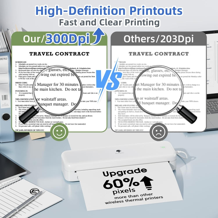 Phomemo M834 Wireless Bluetooth Thermal Printer Support Multi-Size Thermal Paper - free shipping - PMC TechLife - Order now!