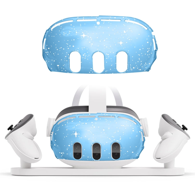 For Meta Quest 3 PC Protective Shell, Style: Single Shell (Glitter Transparent Blue) - VR Accessories by PMC TechLife | Online Shopping South Africa | PMC TechLife | Buy Now Pay Later Mobicred
