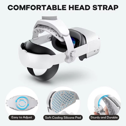 DEVASO VR Glasses Retractable Adjustable Headband Accessories For Meta Quest 3S / Meta Quest 3 / Meta Quest 2 / Meta Quest Pro / Pico 4 / Pico 4 Pro(Black) - VR Accessories by PMC Jewellery | Online Shopping South Africa | PMC Jewellery | Buy Now Pay Later Mobicred