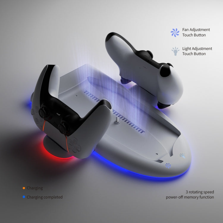 For PS5 Slim Console DOBE Multifunctional Charging Base with RGB Light - free shipping - PMC Jewellery - Order now!