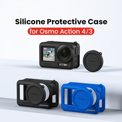 For DJI Osmo Action 4 / 3 aMagisn Silicone Protection Case Camera Protection Accessories(Blue) - Case & Bags by aMagisn | Online Shopping South Africa | PMC Jewellery | Buy Now Pay Later Mobicred