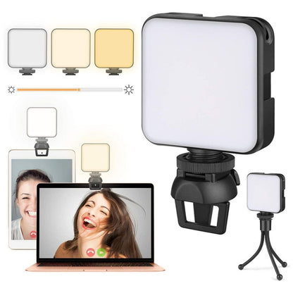 W64 64LEDs Video Conferencing Mobile Laptop Live Fill Light Photography Pocket Lamp, Spec: Clip+Tripod Set - Selfie Light by PMC Jewellery | Online Shopping South Africa | PMC Jewellery | Buy Now Pay Later Mobicred