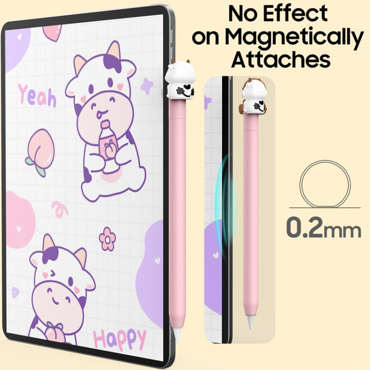 For Apple Pencil (USB-C) AhaStyle PT129-3 Stylus Cover Silicone Cartoon Protective Case, Style: Purple Cow - Pencil Accessories by AhaStyle | Online Shopping South Africa | PMC Jewellery | Buy Now Pay Later Mobicred