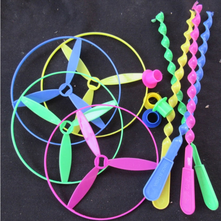 40pcs /Pack Hand Push Flying Saucer Bamboo Dragonfly Educational Children Toy, Random Color Delivery - Toy Sports by PMC Jewellery | Online Shopping South Africa | PMC Jewellery