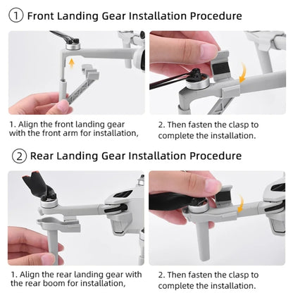 For DJI Mini 4 Pro Drone BRDRC Landing Gear Increased Height Leg(Gray) - Other by BRDRC | Online Shopping South Africa | PMC Jewellery | Buy Now Pay Later Mobicred