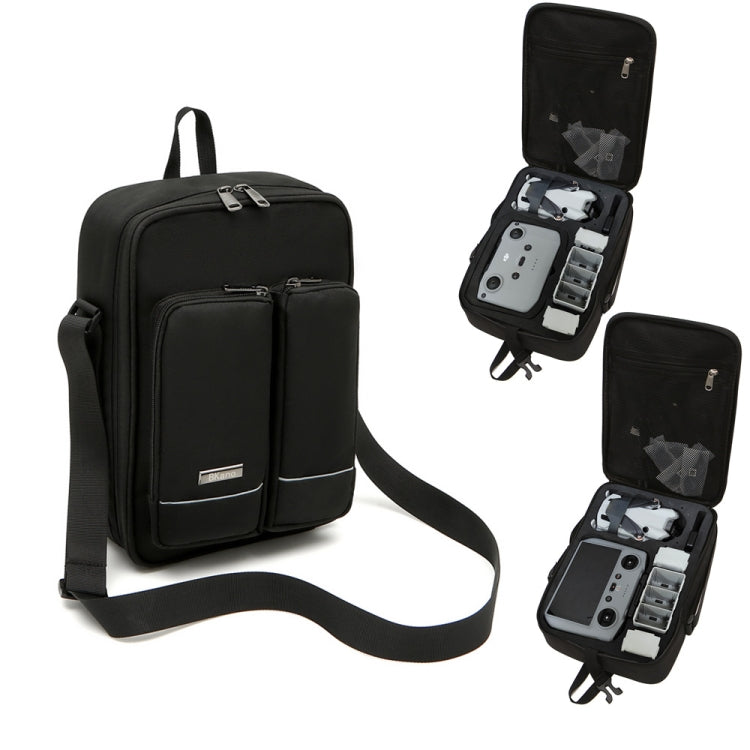 For DJI Mini 4 Pro BKANO Storage Bag Shoulder Bag Messenger Bag Suitcase(Black) - Carry Cases & Bags by BKANO | Online Shopping South Africa | PMC TechLife | Buy Now Pay Later Mobicred