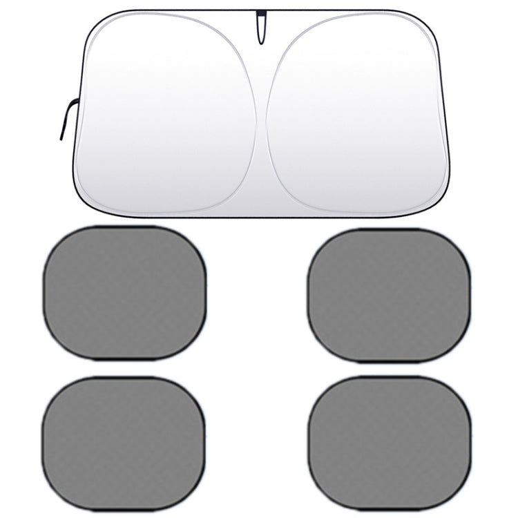 Car Front Windshield Heat Insulation Sun Protection Visor, Specification: Large Front Baffle + 4 Side Baffles - Window Foils & Solar Protection by PMC TechLife | Online Shopping South Africa | PMC TechLife | Buy Now Pay Later Mobicred