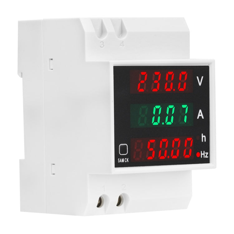 SINOTIMER SDM007 Din Rail AC Voltage Current Totalized Time Frequency Digital Display Meter - Current & Voltage Tester by SINOTIMER | Online Shopping South Africa | PMC TechLife | Buy Now Pay Later Mobicred