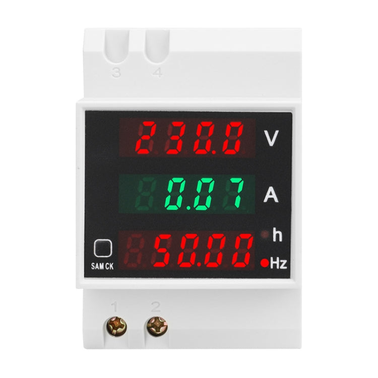 SINOTIMER SDM007 Din Rail AC Voltage Current Totalized Time Frequency Digital Display Meter - Current & Voltage Tester by SINOTIMER | Online Shopping South Africa | PMC Jewellery | Buy Now Pay Later Mobicred