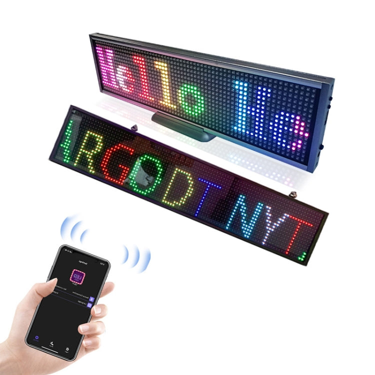 Wifi Scrolling LED Sign Message Board Support Multi-Languauge Colorful 820x95x15mm (Black Frame) - Car Monitor by PMC Jewellery | Online Shopping South Africa | PMC Jewellery | Buy Now Pay Later Mobicred