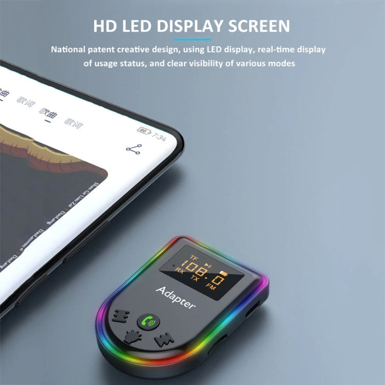 Q7 LED Digital Display Car Bluetooth Receiver HIFI Sound Quality Wireless Audio Adapter - Bluetooth Car Kits by PMC TechLife | Online Shopping South Africa | PMC TechLife | Buy Now Pay Later Mobicred