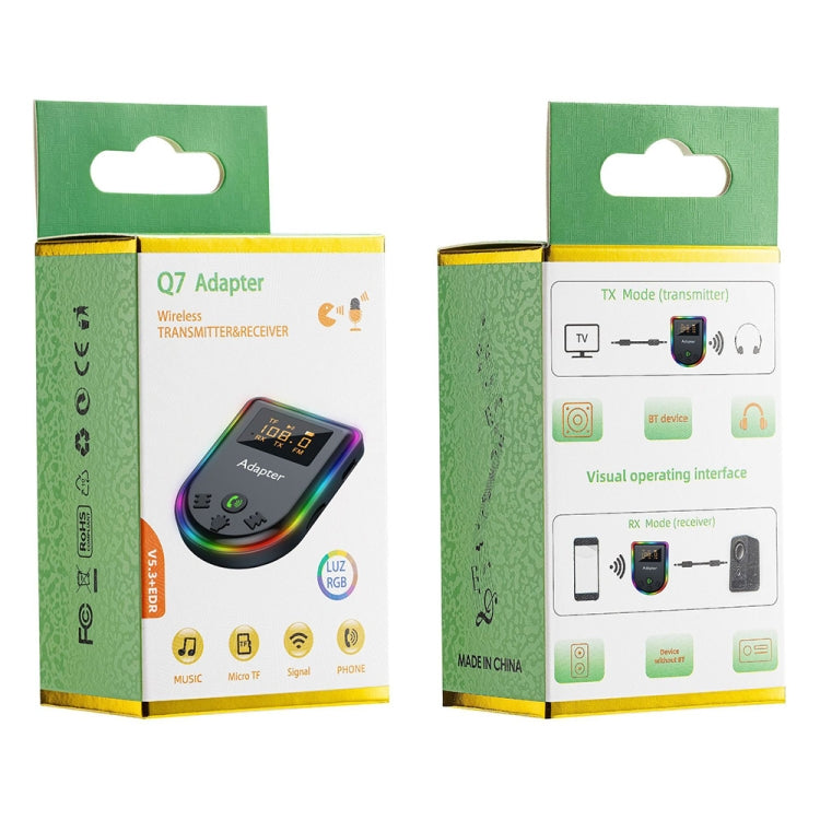 Q7 LED Digital Display Car Bluetooth Receiver HIFI Sound Quality Wireless Audio Adapter - Bluetooth Car Kits by PMC TechLife | Online Shopping South Africa | PMC TechLife | Buy Now Pay Later Mobicred
