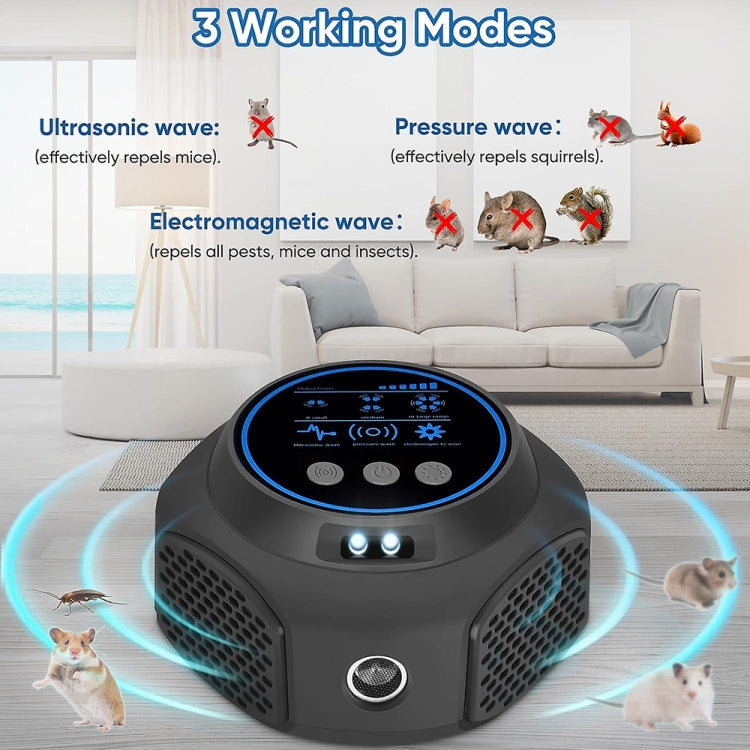 219 Intelligent Ultrasonic Multi-dimensional Frequency Conversion Home Indoor Mouse Repeller(Black) - Repellents by PMC Jewellery | Online Shopping South Africa | PMC Jewellery | Buy Now Pay Later Mobicred