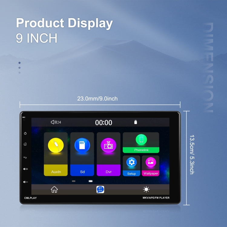 9 Inch Disassembly Screen MP5 Player Android Wireless CarPlay Reversing Image Integrated Machine(Standard) - Car MP3 & MP4 & MP5 by PMC Jewellery | Online Shopping South Africa | PMC Jewellery | Buy Now Pay Later Mobicred