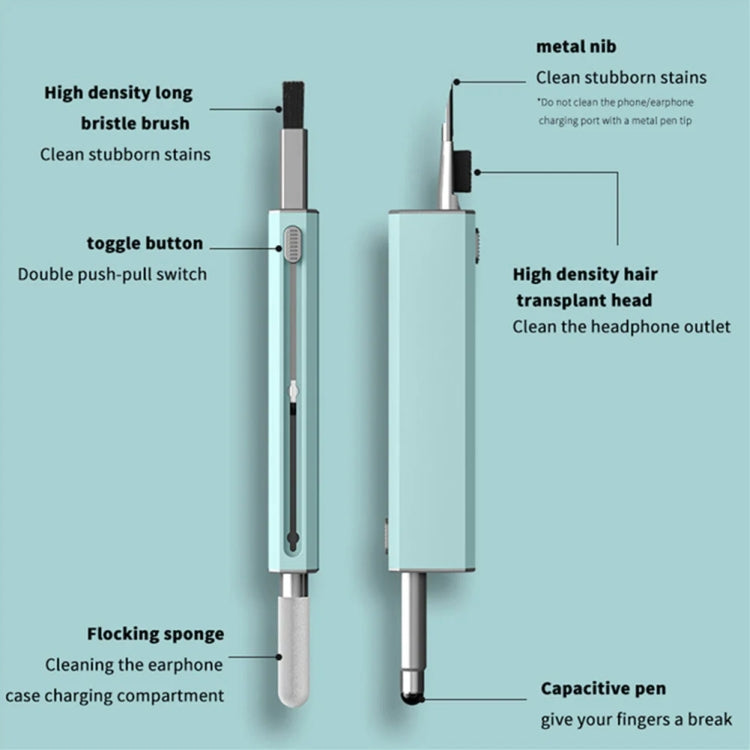 Headphone Keyboard Cleaning Kit with Capacitive Touch Pen(Black) - Other Accessories by PMC TechLife | Online Shopping South Africa | PMC TechLife | Buy Now Pay Later Mobicred
