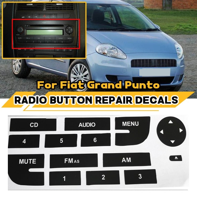 2pcs For Fiat Grand Punto Multimedia Radio Button Repair Sticker - Decorative Sticker by PMC Jewellery | Online Shopping South Africa | PMC Jewellery | Buy Now Pay Later Mobicred