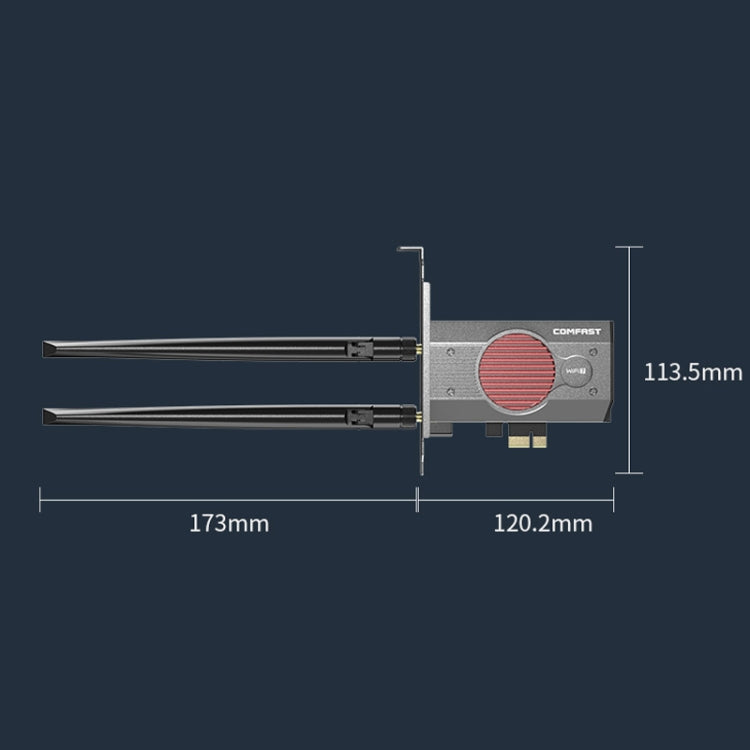 COMFAST BE200MAX 8774Mbps WiFi7 Network Card Bluetooth 5.4 Tri-Band PCIE WiFi Receiver - USB Network Adapter by COMFAST | Online Shopping South Africa | PMC Jewellery | Buy Now Pay Later Mobicred