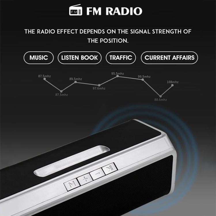 NBY 6690 TWS Couplet FM Multifunctional Desktop Plug-in Card Bluetooth Speaker(Black) - Desktop Speaker by NBY | Online Shopping South Africa | PMC Jewellery | Buy Now Pay Later Mobicred