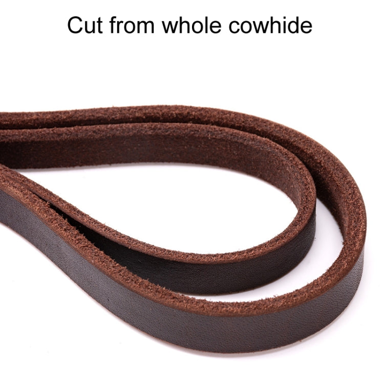1.2 x 250cm Pet Outing Cowhide Towing Leash Dog Training Harness(Bronze Hook) - Leashes & Chest Strap by PMC TechLife | Online Shopping South Africa | PMC TechLife | Buy Now Pay Later Mobicred