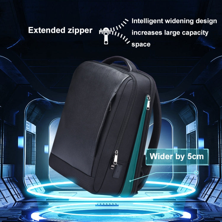 Bopai AL-61-122631B Large Capacity Cowhide Laptop Backpack With USB+Type-C Port(High-end Version) - Backpack by Bopai | Online Shopping South Africa | PMC Jewellery | Buy Now Pay Later Mobicred