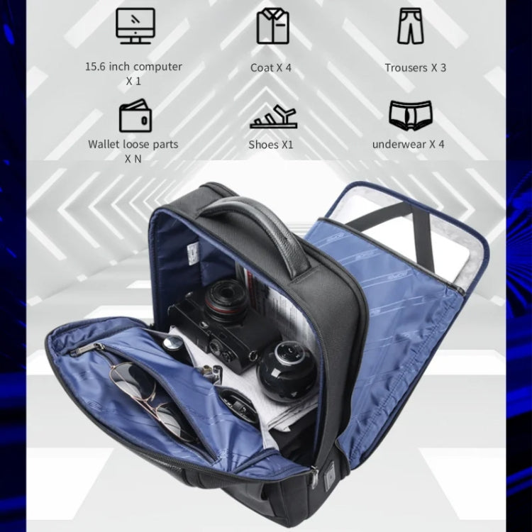 Bopai AL-61-122631B Large Capacity Cowhide Laptop Backpack With USB+Type-C Port(High-end Version) - free shipping - PMC Jewellery - Order now!
