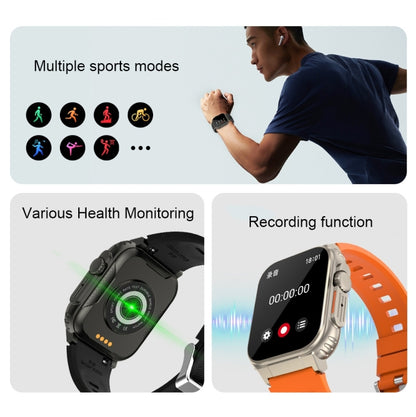 A70 1.96 Inch Health Monitoring Multifunctional IP68 Waterproof Bluetooth Call Smart Watch(Black Steel) - Smart Watches by PMC Jewellery | Online Shopping South Africa | PMC Jewellery | Buy Now Pay Later Mobicred