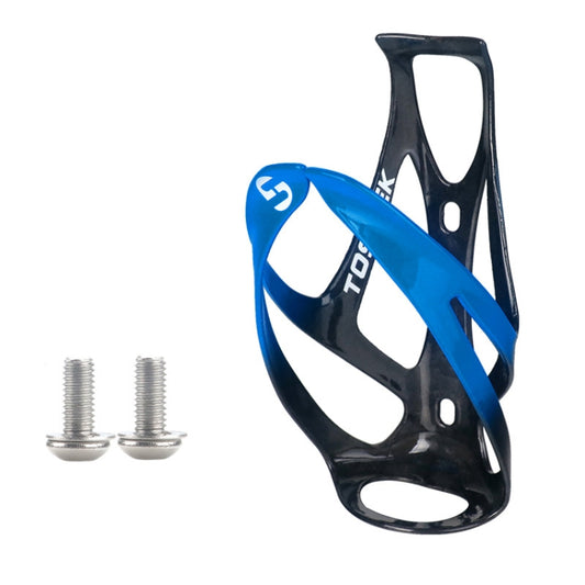 TOSEEK Outdoor Cycling Carbon Fiber Open Water Bottle Cage, Color: Blue Glossy - Holders by TOSEEK | Online Shopping South Africa | PMC Jewellery | Buy Now Pay Later Mobicred