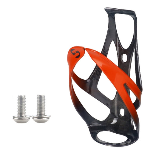 TOSEEK Outdoor Cycling Carbon Fiber Open Water Bottle Cage, Color: Orange Glossy - Holders by TOSEEK | Online Shopping South Africa | PMC Jewellery | Buy Now Pay Later Mobicred