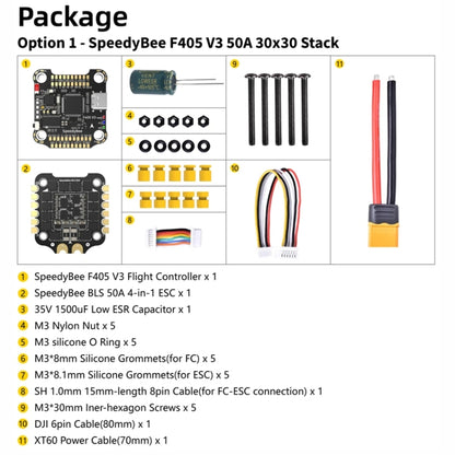 SpeedyBee F405 V3 50A Stack 3-6S Lipo Barometer For RC Drone - Flight Controller by PMC Jewellery | Online Shopping South Africa | PMC Jewellery | Buy Now Pay Later Mobicred